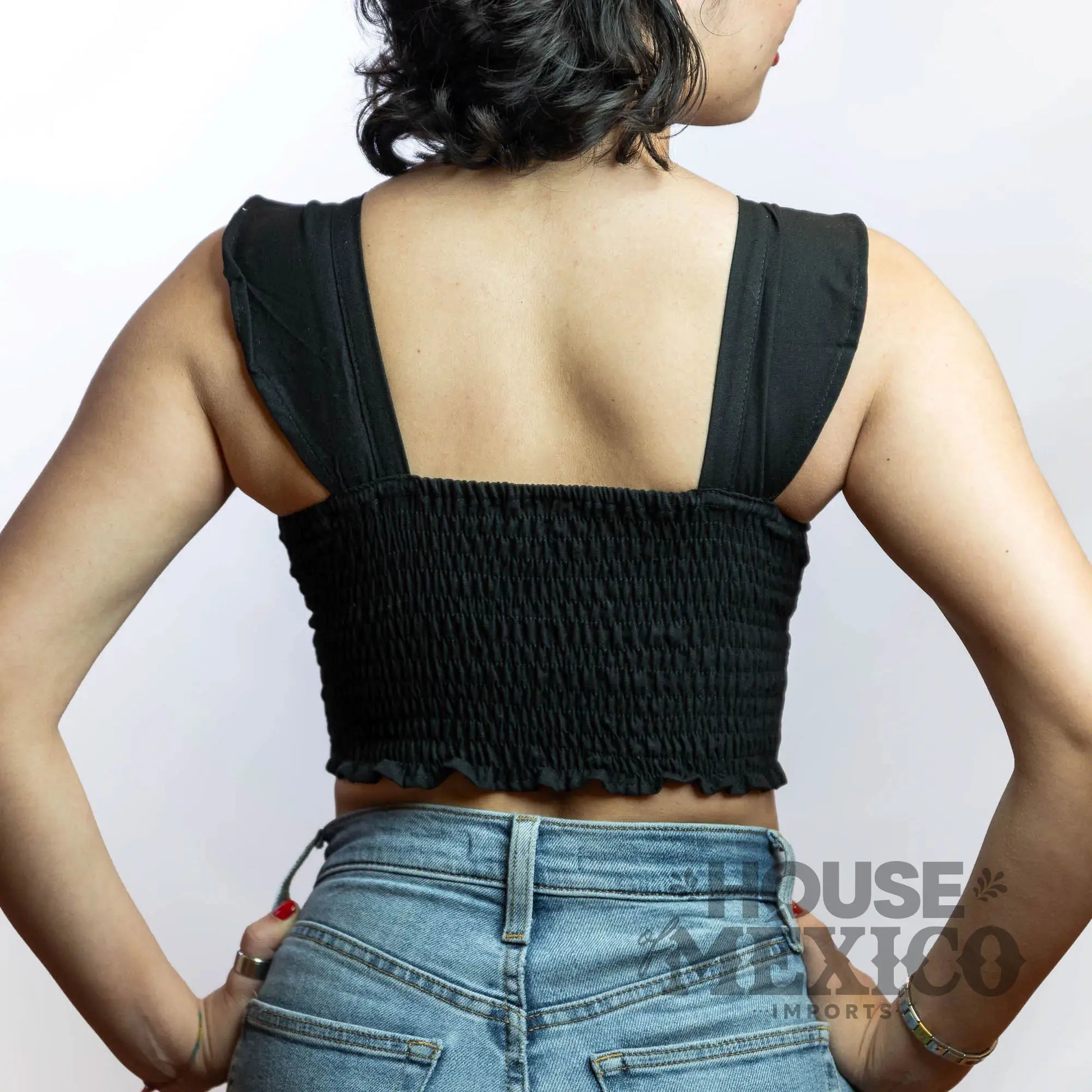 Mexican Top – Blusa Paloma with Colorful Floral Embroidery