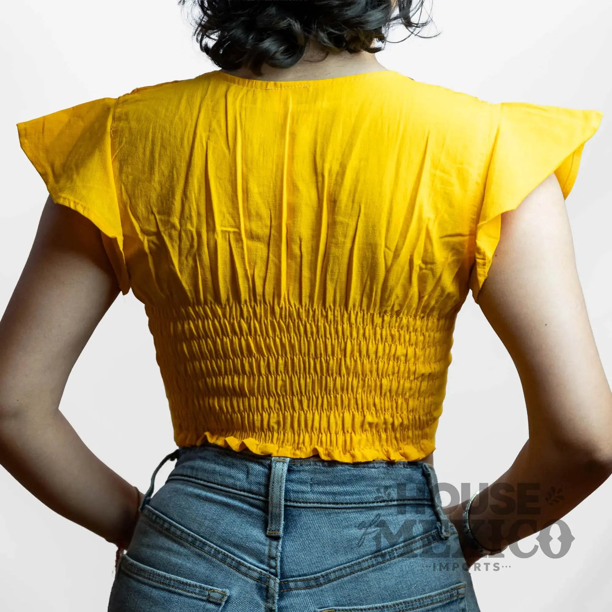 Mexican Top – Blusa Inés with Colorful Floral Embroidery