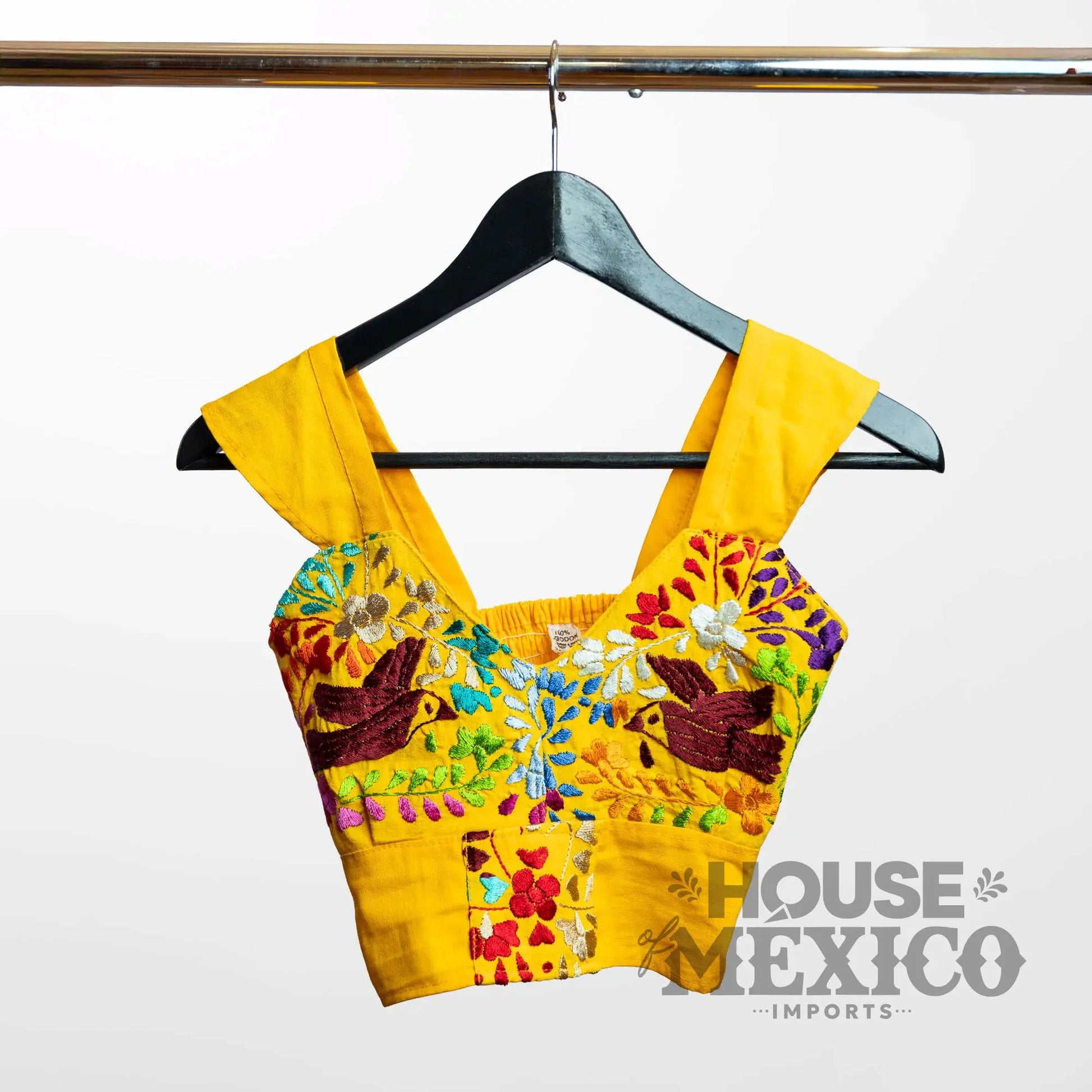 Mexican Top – Blusa Paloma with Colorful Floral Embroidery