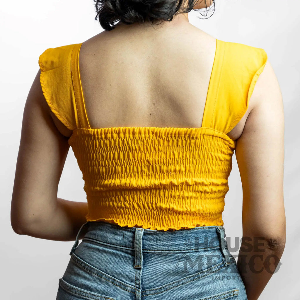 Mexican Top – Blusa Paloma with Colorful Floral Embroidery