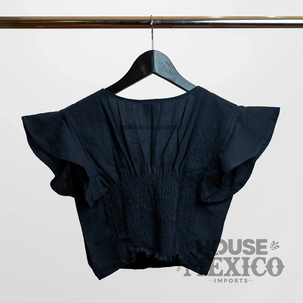 Mexican Top – Blusa Inés with Colorful Floral Embroidery