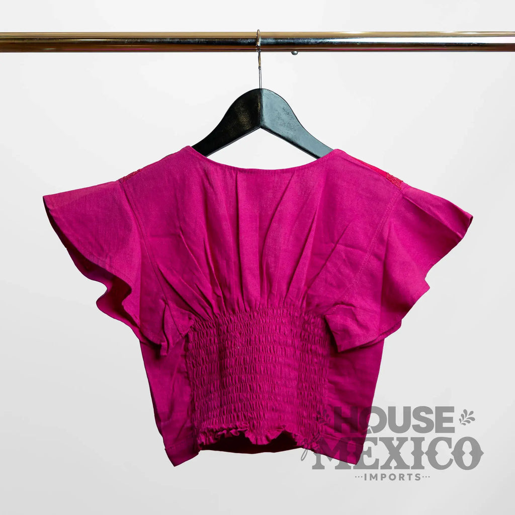 Mexican Top – Blusa Inés with Colorful Floral Embroidery