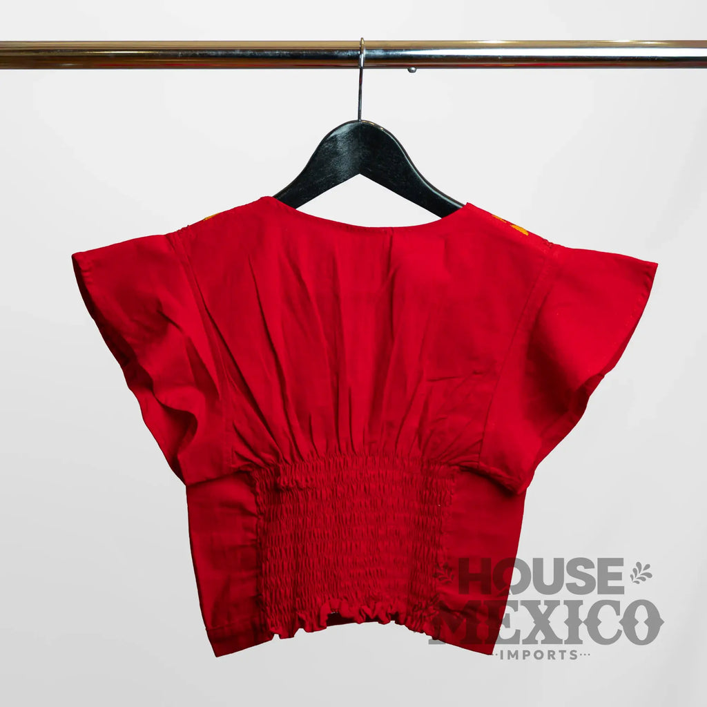 Mexican Top – Blusa Inés with Colorful Floral Embroidery