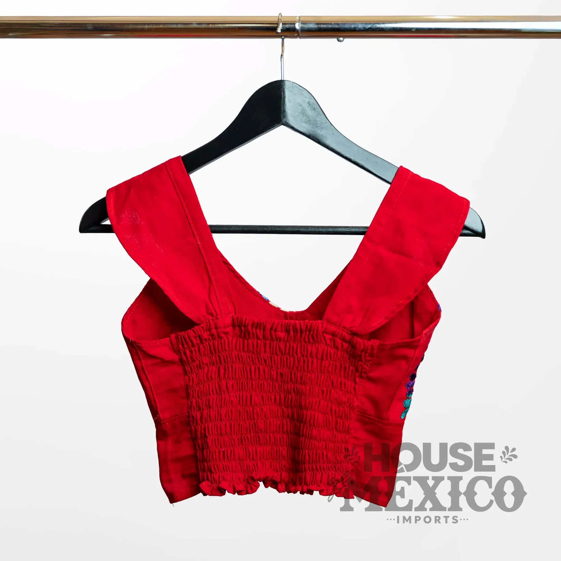 Mexican Top – Blusa Paloma with Colorful Floral Embroidery