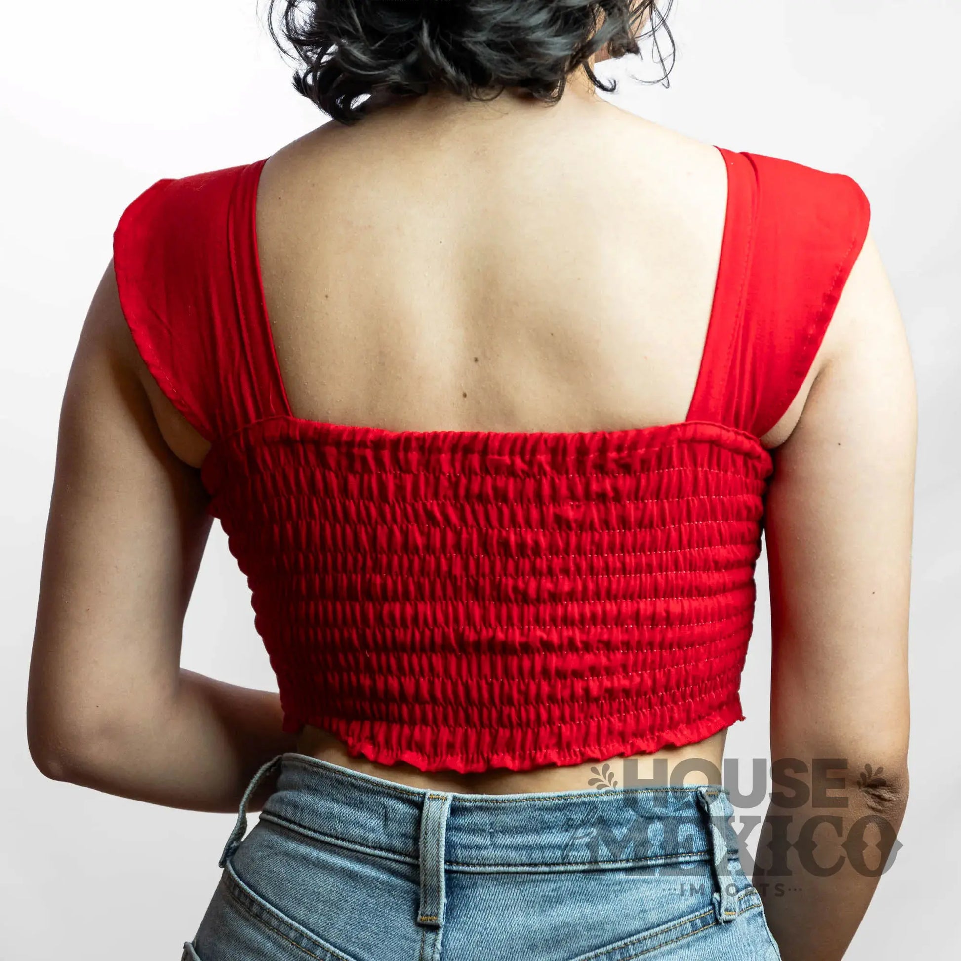 Mexican Top – Blusa Paloma with Colorful Floral Embroidery